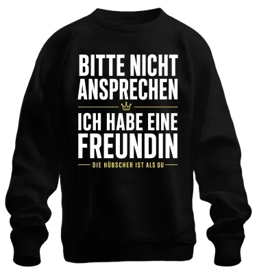 Produktbild von Bitte nicht ansprechen Ich habe eine Statement Sarkasmus Sweatshirt Pullover, Schwarz, M