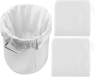 Produktbild von 6 Stk Filterbeutel Siebbeutel 120 Micro 45*60cm Pressbeutel Brew Bag Nylon Hopfenfilter Bier Weiss Presssack Filtertuch Auspresstuch Passiertuch Nussdrinkbeutel fš¹r Obstpresse Wein Marmelade