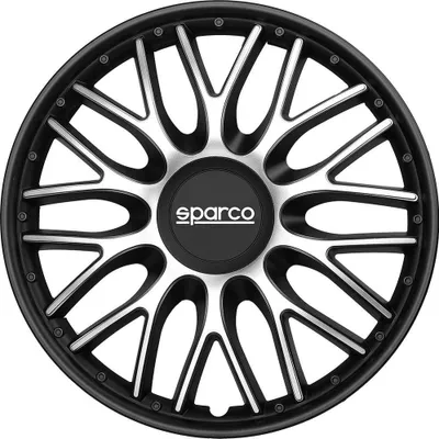 Obrázok produktu pre Sparco kryty nábojov 15 palcov Roma strieborná čierna 4ks