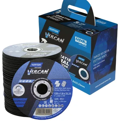 Image de Norton Vulcan Disque Coupe Métal 125x1mm Lot de 100
