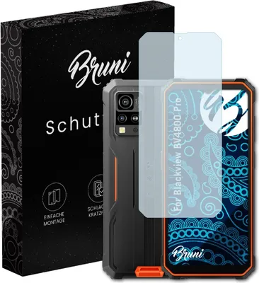Produktbild von Bruni Basics-Clear 2x Schutzfolie kompatibel mit Blackview BV4800 Pro Folie
