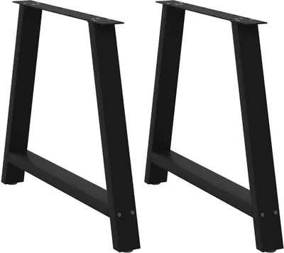 Obrázek produktu pro Nohy k jídelnímu stolu ve tvaru A, 2 ks, černé, 100 x (72-73) cm, ocel