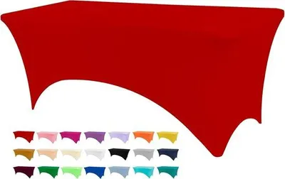 Obrázek produktu pro Rozkládací ubrus, vhodný pro stoly pro 6–8 osob, univerzální rozkládací ubrus pro oslavy, bankety, svatby a různé akce – červený