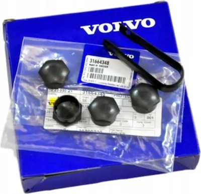 Obrázek produktu pro Krytky šroubů ráfků VOLVO černé 4ks OE 31664348