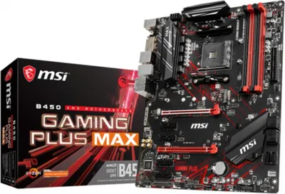 Produktbild von MSI B450 GAMING PLUS MAX, AMD, Sockel AM4, AMD Athlon, AMD Ryzen 2000 Series, AMD Ryzen 3000 Series, DDR4-SDRAM, 64 GB, DIMM