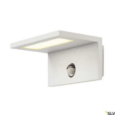 Obrázek produktu pro moderní nástěnné LED svítidlo Angolux white IP44 120° 3000K teplá bílá se senzorem