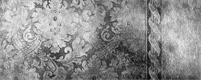 Produktbild von Wallario Poster - Schnörkelmuster in grau, Kunstdruck Größe: 80 x 200 cm