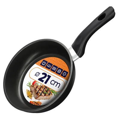 Produktbild von KADAX Bratpfanne "Garsas", Pfanne mit Antihaftbeschichtung, Pfanne mit Kunststoffgriff, 20 cm, Schwarz