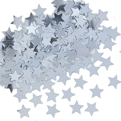 Produktbild von Konfetti Metall 14g Sterne Silber
