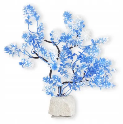 Immagine prodotto di Pianta per acquario artificiale, decorazione per acquario, 22 cm, con peso in pietra naturale, effetto realistico