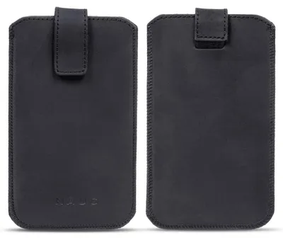Produktbild von NAmobile Universal Smartphone Cover 4.0 - 6.4 Zoll Schutz Tasche Hülle Case Schutzhülle Schutztasche Handyhülle Etui Leder schwarz Größe:Für 6.0 - 6.4 Zoll