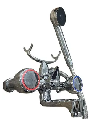 Produktbild von Wannenarmatur komplett Vintage Messing verchromt