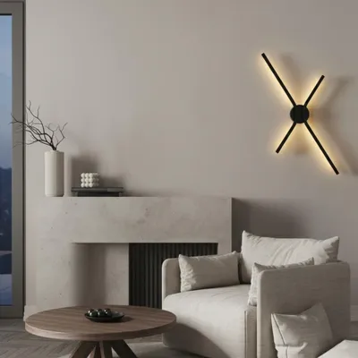 Productafbeelding van Design wandlamp Akro zwart
