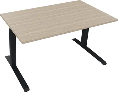 Produktbild von Sitz-/Stehtisch Kufe Doppels. Quad. B1400xT800xH645-1275 an/Eiche Nat