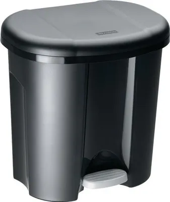 Image de Rotho Poubelle à pédale plastique Trio nombre de compartiments 3 40 l noir
