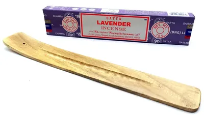 Produktbild von Lavendel Räucherstäbchen - Mit Räucherstäbchenhalter aus Holz - 25 cm - Lavendel