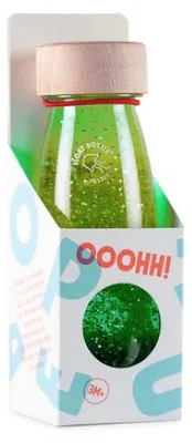 Image de Petit boum float bottle green - Bouteille sensorielle