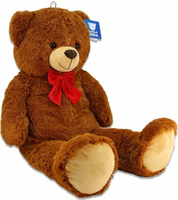Produktbild von Teddy mit roter Schleife XXL - ca. 100 cm