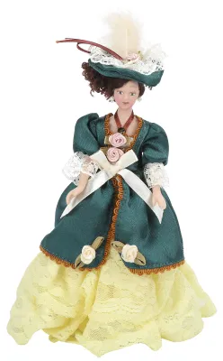 Obrázok produktu pre 1/12 Domček pre bábiky – viktoriánska dáma, miniatúrne porcelánové bábiky na dekoráciu