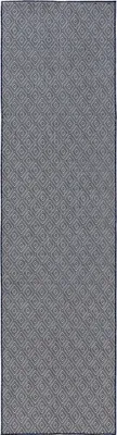 Produktbild von benuta In- & Outdoor Teppich Lou Blau 70x200 cm Teppich Wohnzimmer Outdoorteppich Rechteckig Muster Modern Kurzflor Skandinavisch