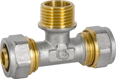 Productafbeelding van PEX-AL-PEX T-stuk chroom 3/4" x 20 x 20 mm - D007.3/4"x20