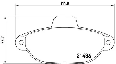Produktbild von Brembo Bremsbelagsatz, Scheibenbremse Vorderachse P 23 096