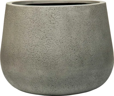 Immagine prodotto di Vaso da fiori GIRAR in fibra di vetro, grigio Vesuvio, 49x37 cm
