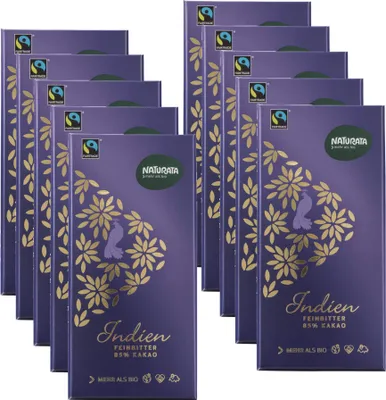 Produktbild von Indien Feinbitter 85%, 10 x 100 g