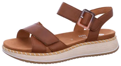 Produktbild von Remonte Damen Leder Sandale Klettverschluss D3J52, Größe:38 EU, Farbe:Braun