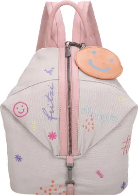A close-up studio shot of a backpack.