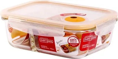 Obrázok produktu pre Dóza Na Potraviny S Prihrádkou Sklenená, 950Ml