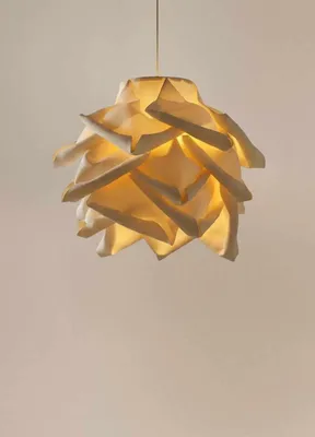 Produktbild von Opviq, Hochwertige Deckenleuchte (Kronleuchter), Creme, Ø58 cm, höhenverstellbar 120-125 cm | Kunststoffkörper, IP20, E27 Fassung, Modernes Design für stilvolle Räume.