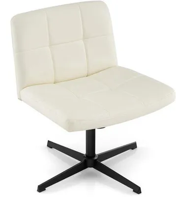 Immagine prodotto di Sedia da ufficio ergonomica, senza braccioli, con seduta ampia, regolabile in altezza e girevole