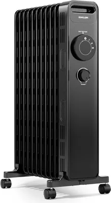Produktbild von Ölradiator – Elektrische Heizung – Raumheizung – Geräuscharmer Betrieb – 2,3 kW – Schwarz