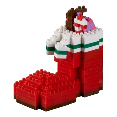 Image de Brixies, bottes de Noël, kit de construction, blocs de construction, ABS, couleurs vives, 160 pièces, 203007