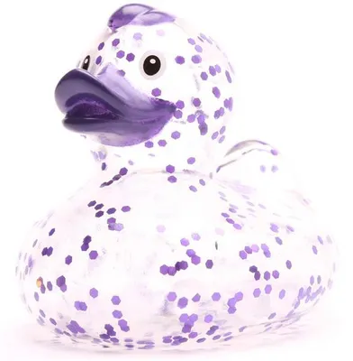 Produktbild von Badeente Glitzer violett Vinyl 8 cm