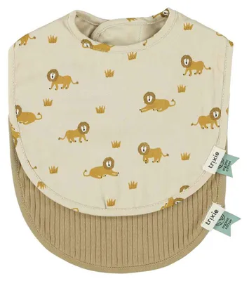 Immagine prodotto di Bavaglino Trixie per bambini, confezione da 2 pezzi, giallo - Lively Lion Set assorbente