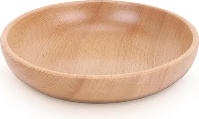 Image de Saladier en bois - Coupe à fruits en bois - Coupe de service pour salade et fruits - Coupe à dessert pour gâteau 20 cm Coupe à fruits