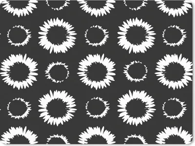 Produktbild von MuchoWow® Mauspad Mousepad Blumen - Muster - Schwarz 40x30 cm - Mousepads - Maus Mat - Pad - Mausunterlage - Anti Rutsch