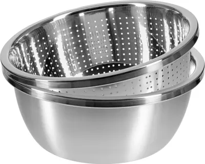 Produktbild von Seiher und Schüssel Set, Ø 28 cm, 2-teilig, Edelstahl