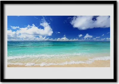 Produktbild von Bild 70x50 MDF-Rahmen Wandkunst Seestrandlandschaft