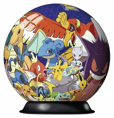Image de Puzzleball pokemon : pikachu et dracaufeu 72 pièces - 3d puzzle ravensburger - 117857