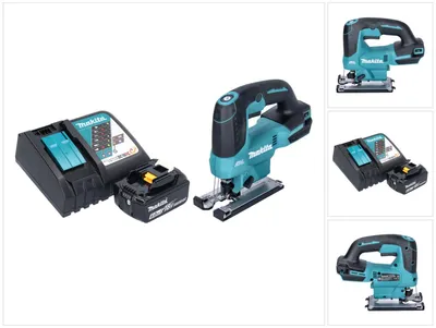 Obrázek produktu pro Akumulátorová přímočará pila Makita DJV 184 RG1 18 V bezkartáčová + 1x akumulátor 6,0 Ah + nabíječka.
