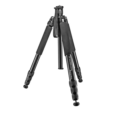 Zdjęcie produktu dla Mantona Wolverine XL 324 statyw fotograficzny aluminiowy, statyw fotograficzny do 18 kg, regulowana wysokość do 185 cm, statyw z kolcami, poziomicą, lampą LED, może być jako statyw i monopod