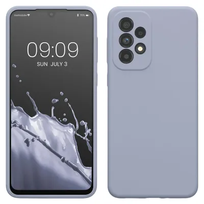 Produktbild von kwmobile Handyhülle für Samsung Galaxy A33 5G Hülle - Case Silikon - Kabelloses Laden - Schutzhülle Cover in Hellblau matt