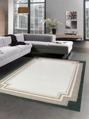 Obrázok produktu pre Koberec moderný obývacia izba koberec šedá krémová veľkosť - 80x150 cm