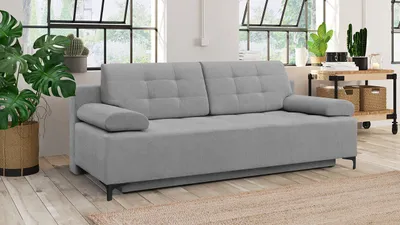 Produktbild von MIRJAN24 Sofa Fabio, Polstersofa mit Bettkasten und Schlaffunktion, Couch mit Stilvoll Metallfüße (Farbe: Ikar 05)