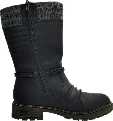 Imagen del producto de Botas para mujer Rieker, forradas, de color negro, para uso casual