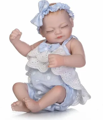 Obrázok produktu pre Reborn bábika 26 cm Lifelike Handmade Soft Silicone Vinyl Lifelike Blue