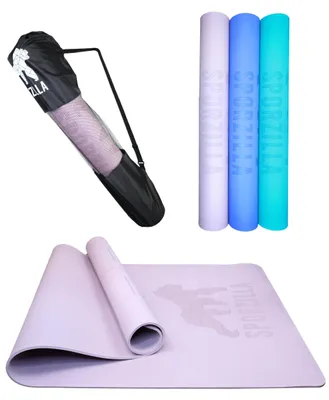 Productafbeelding van XXL yogamat, antislip, fitnessmat, 200 x 100 cm, dikte 8 mm, met hulplijnen